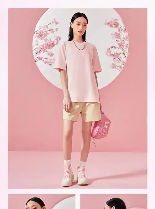李宁短袖女2022新品春夏樱花系列t恤半袖文化衫官方旗舰网ahss912羊灰