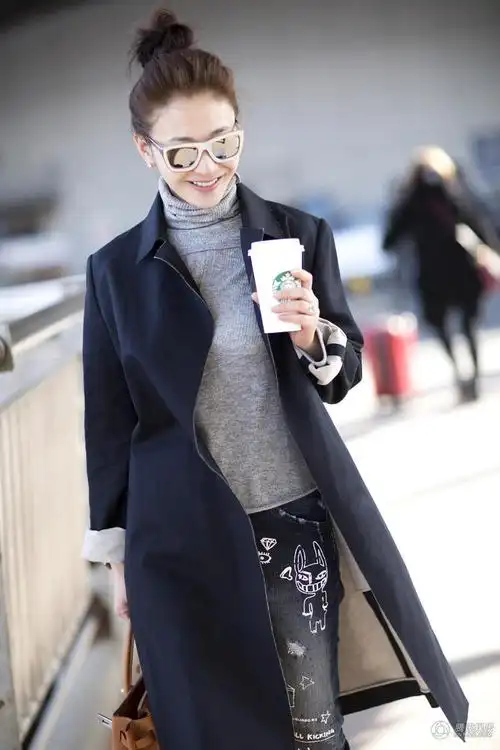 欧美女装新款 李小冉同款休闲卡通字母印花宽松高腰牛仔裤现货