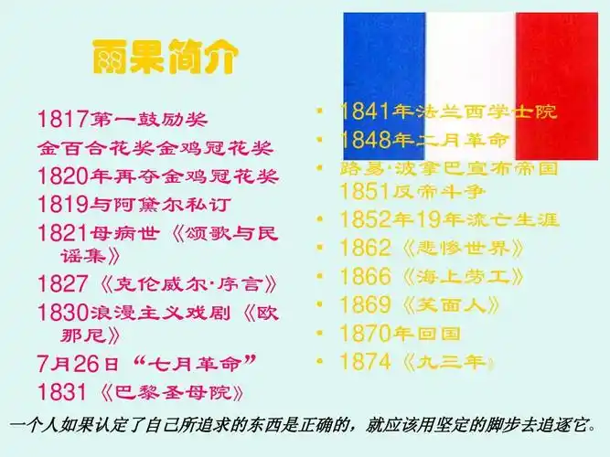 无忧文档 所有分类 高等教育 文学 维克多·雨果ppt 雨果简介 1817第