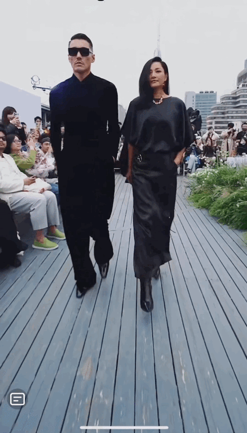 #胡兵黑客风走秀##胡兵瞿颖allblack合体走秀#