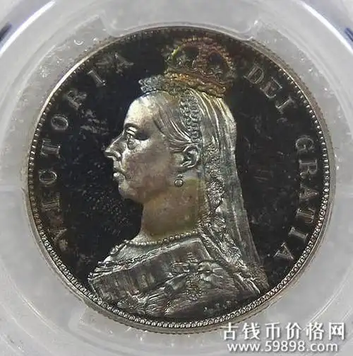 1887英国维多利亚女王12克朗银币
