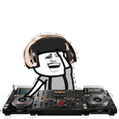 打碟- 蘑菇头斗图qq表情包_微信表情包表情