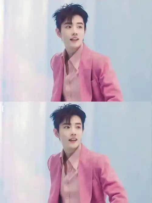 ᵕ̈#肖战#清爽阳光的粉色西装战,治愈系的笑容,毋庸置疑的帅像