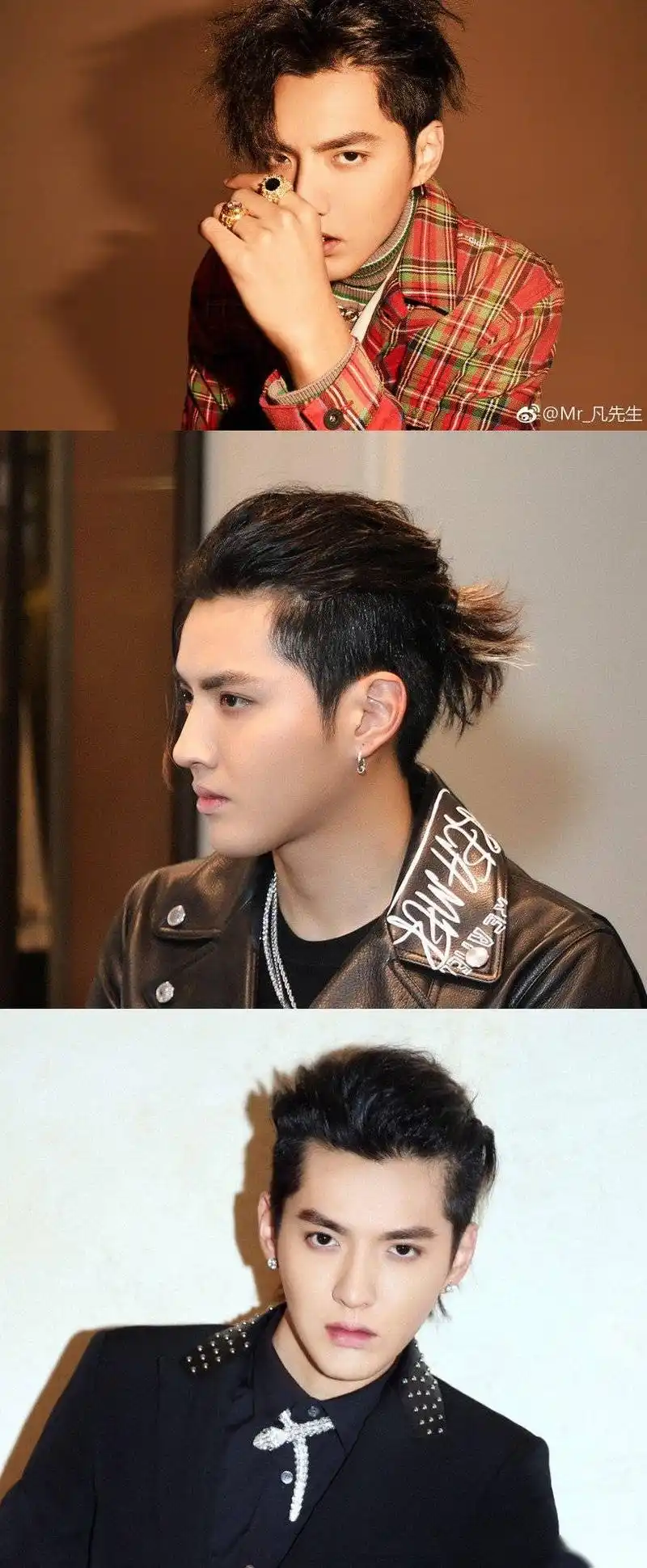 吴亦凡行走的发型书,从板寸到长发的蜕变.