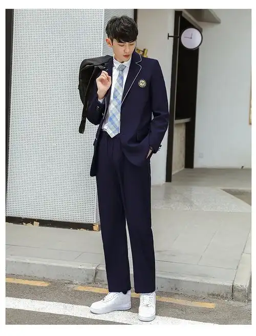 班服韩版套装春秋季西装外套学院风英伦风高中学生毕业运动会校服