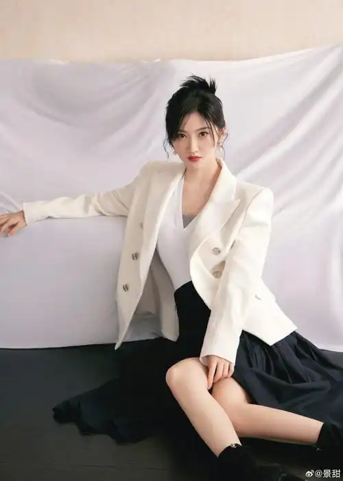 景甜同款法式白色西装外套秋冬新款简约通勤气质优雅百搭上衣 - 17网