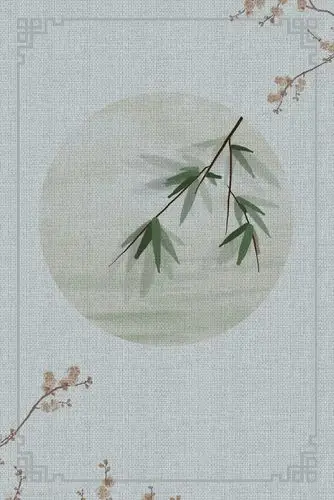 中国风花朵古典传统海报工笔画背景