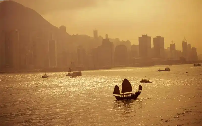 壁纸香港渔船摄影