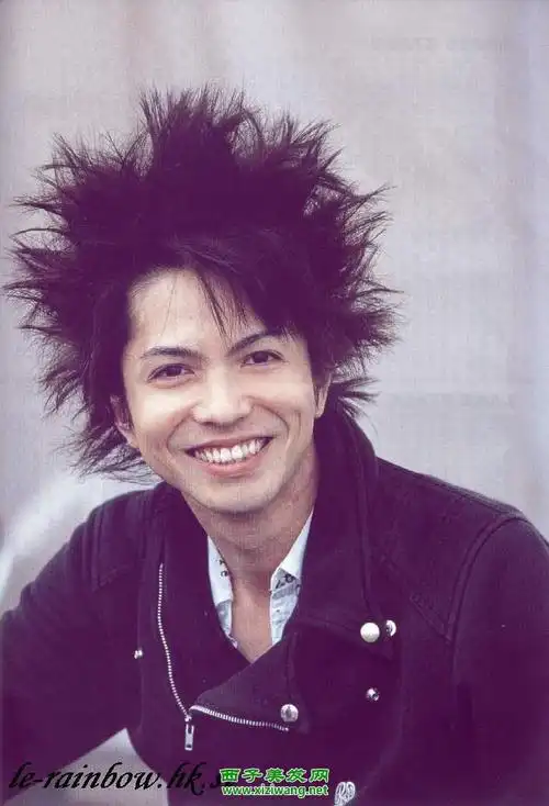 非主流男生紫色爆炸头发型