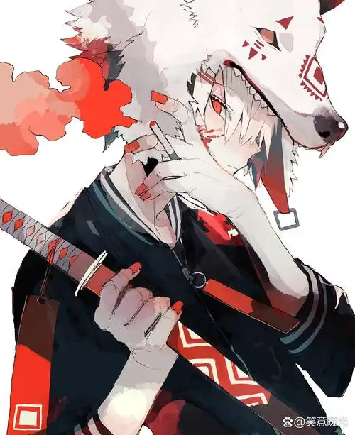 插画分享丨日系和风病娇美少年さくしゃ2 画师:さくしゃ2 风格:日系