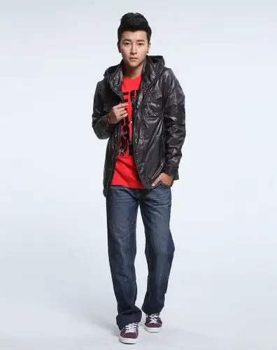 冷灰色时尚长袖甩帽外套