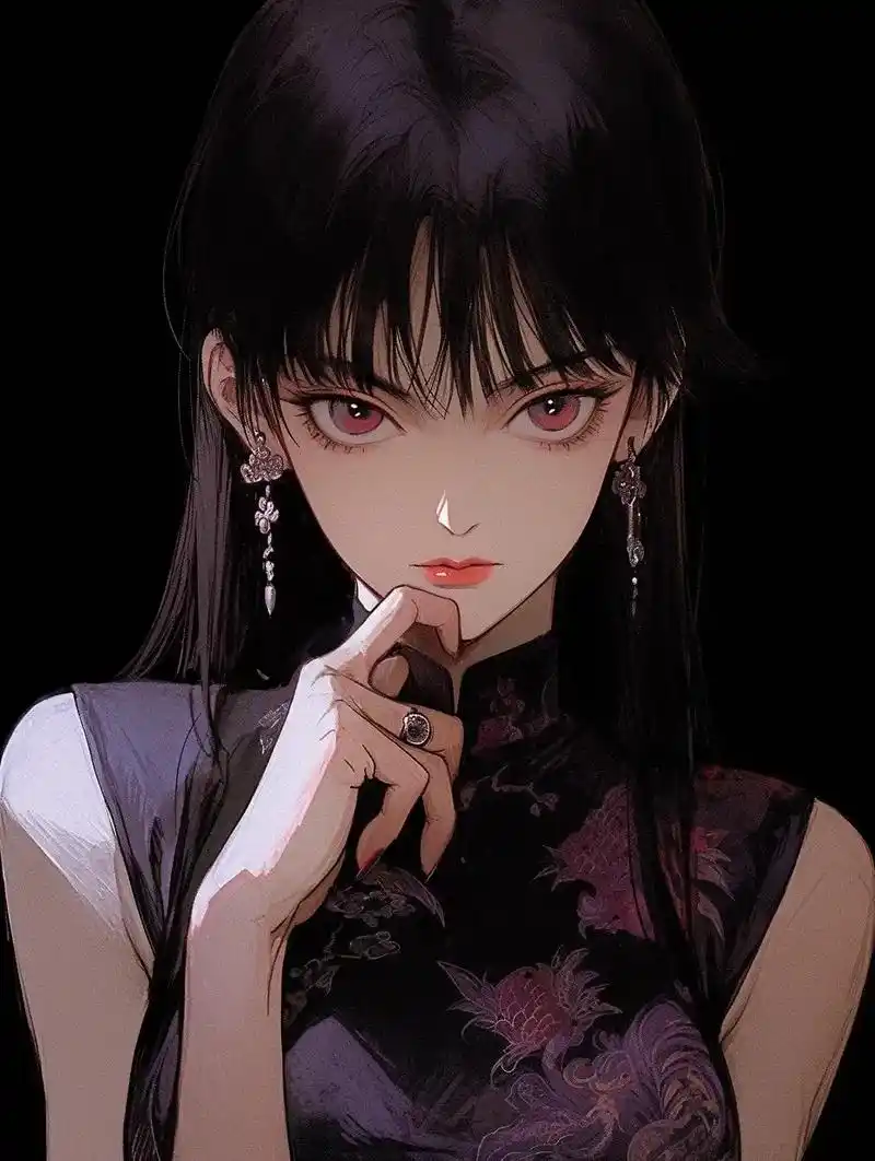 动漫复古女头.旗袍#优质头像 #漫画女孩 #动漫女头 #该换 - 抖音