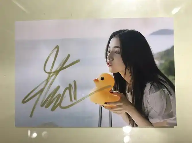 迪丽热巴签名照,要的dd