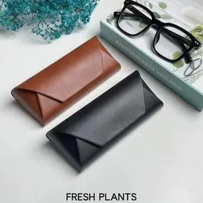 手工太阳眼镜盒大号眼镜收纳铁盒展示pu皮盒子免费排版可 定logo