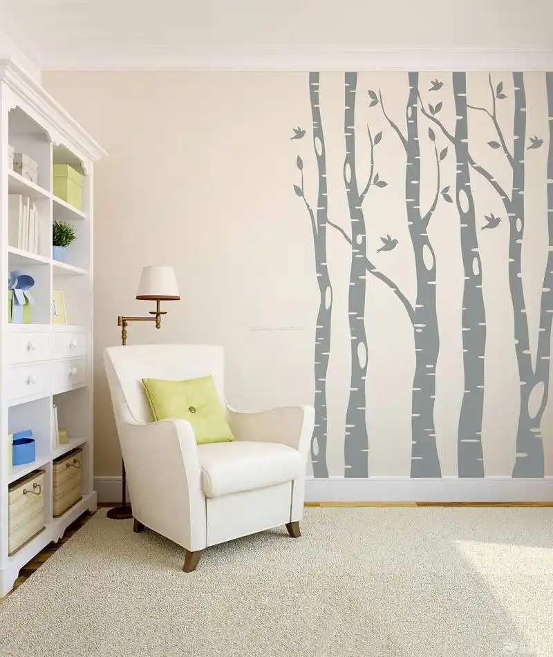 时尚简约墙面墙体彩绘设计图片效果_装修123效果图