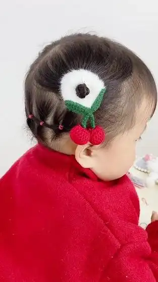 爱了爱了7815#短发宝宝编发 #新年发型 #生女儿就是用来打扮的