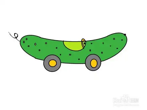 怎样画黄瓜车