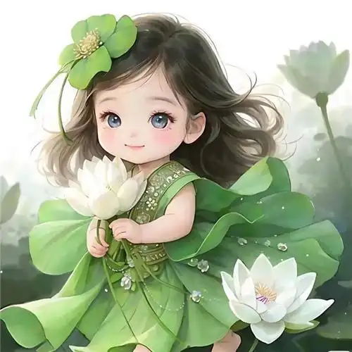 笑口常开治愈系小女孩头像图片