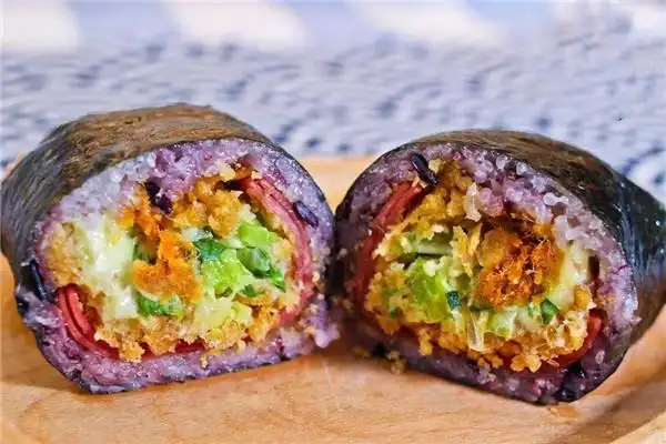 紫米饭团,特色招牌