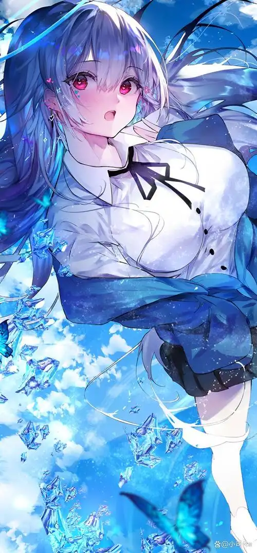 震撼人心的蓝- 蓝天与女子壁纸特辑