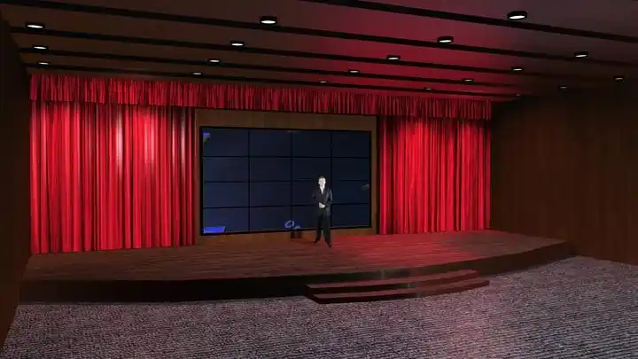 【tvs-2000a】简单的木质舞台虚拟演播室背景