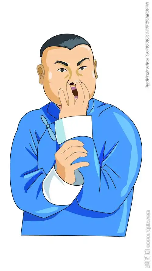 矢量相声演员岳云鹏漫画素材图片