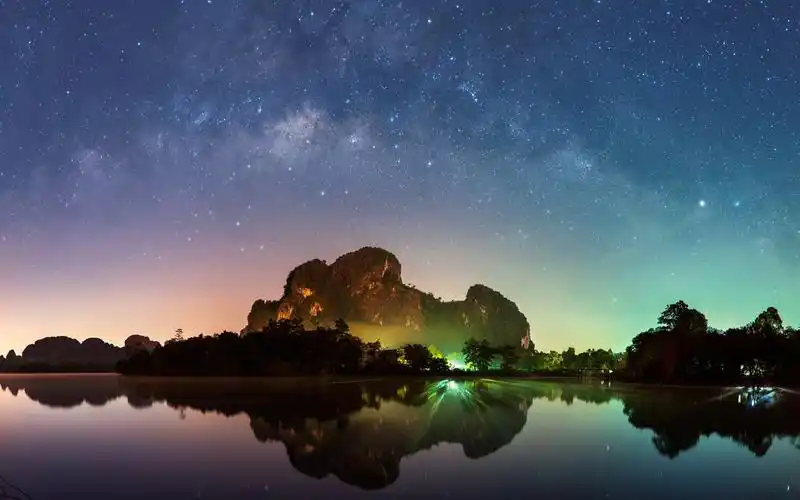 唯美星空图片桌面壁纸 星光,自然美景,星星,唯美图片,炫彩背景