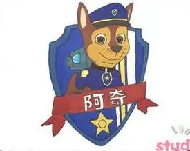 画汪汪队立大功简笔画阿奇