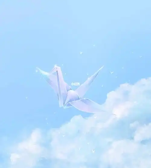 插画练习千纸鹤