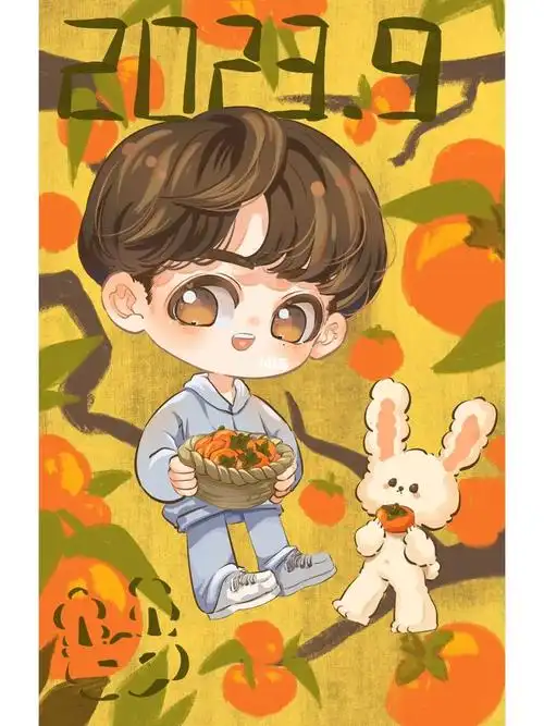 曾舜晞  #插画  #摸鱼  #q版  #柿柿如意