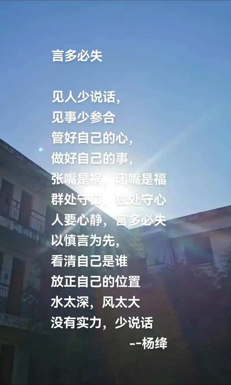 言多必失  见人少说话, 见事少参合             - 抖音