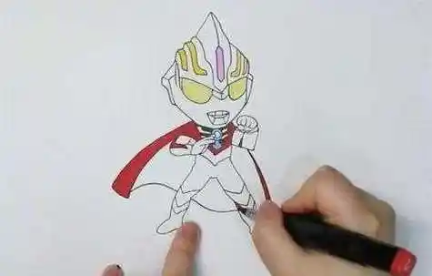 全身涂色奥特曼简笔画怎么画 彩色可爱奥特曼简笔画画法教学