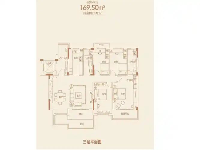 碧桂园建安府四室两厅两卫_碧桂园建安府户型图-许昌搜狐焦点网