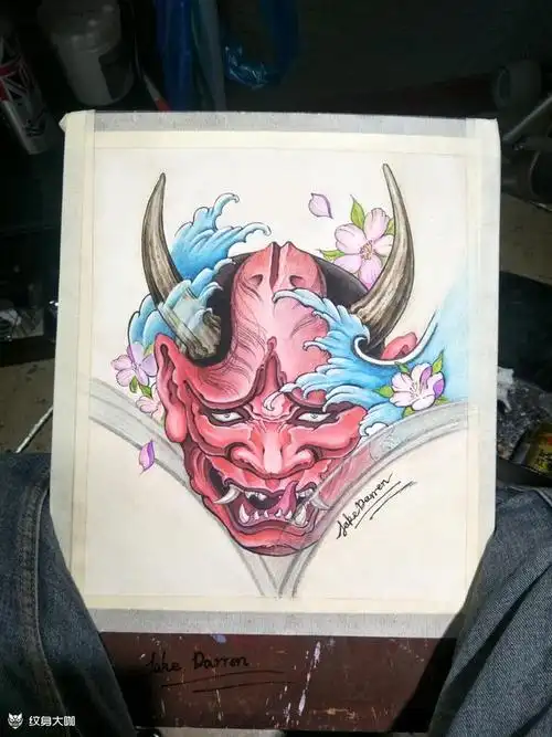 般若手稿_纹身图案手稿图片_jake darren的纹身作品集