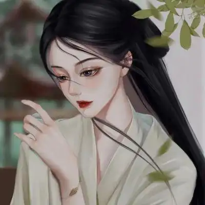 手绘温柔女生头像优雅古风美女太美丽了