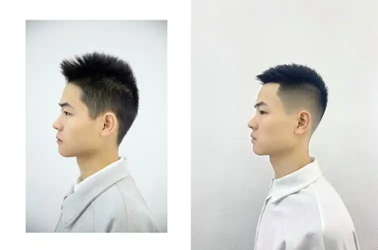 美式前刺发型 静莎职业学校 美发培训学院作品