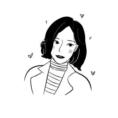 简笔画头像ins黑白酷头像人物线条设计简约手绘插画定制独家