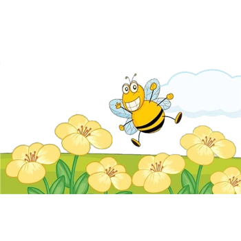 蜜蜂采蜜卡通