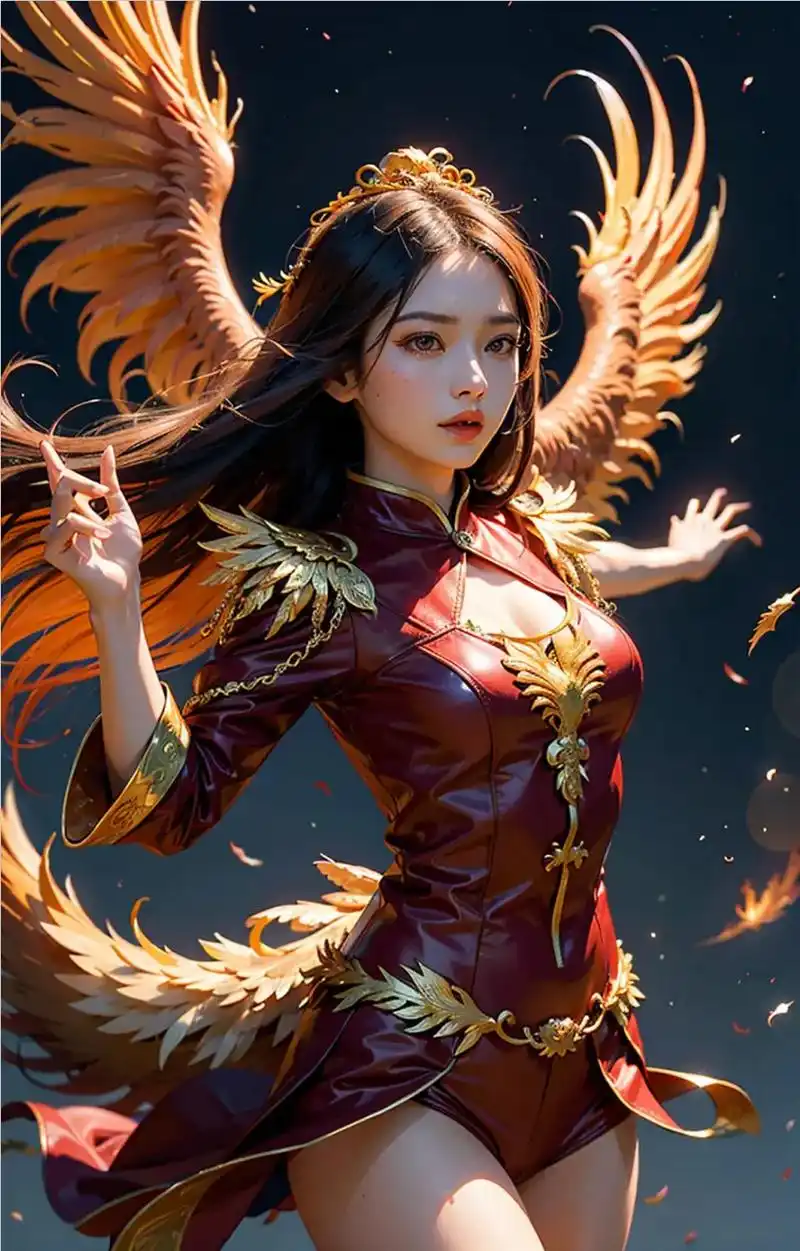 ai凤凰女,新国风,中国风饰品.#ai绘画 #二次元美图 # - 抖音