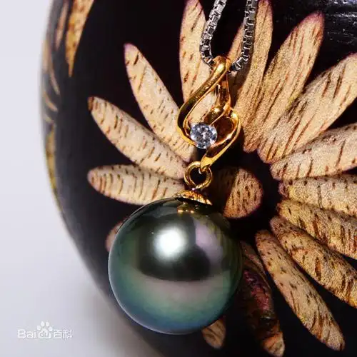 大溪地黑珍珠吊坠