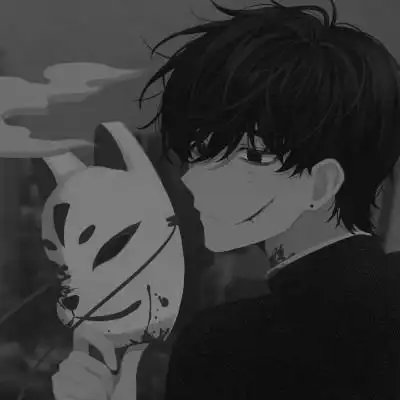 黑白男漫头 个性好看的高清黑白动画头像男_男生动漫头像_头像屋