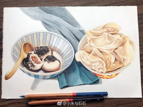 彩铅美食