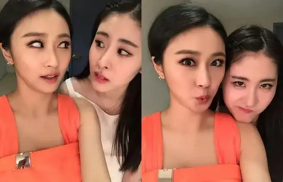 张碧晨,陈冰演出后台搞怪自拍