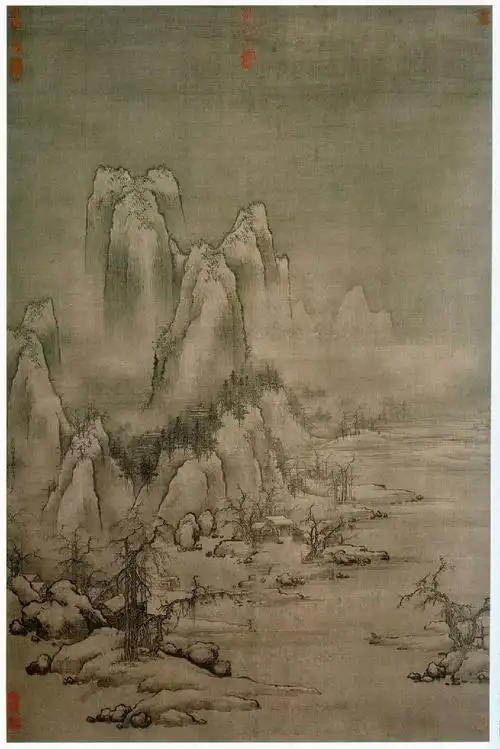 宋许道宁雪溪渔父图