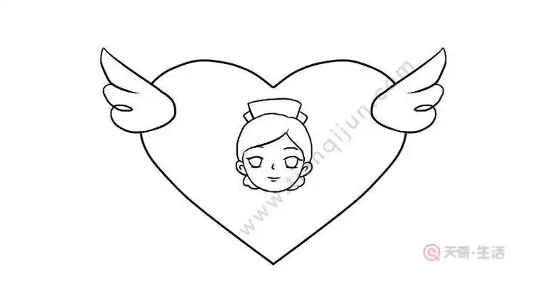 简笔画医生护士就是我们可爱的白衣天使简笔画护士带翅膀的白衣天使的
