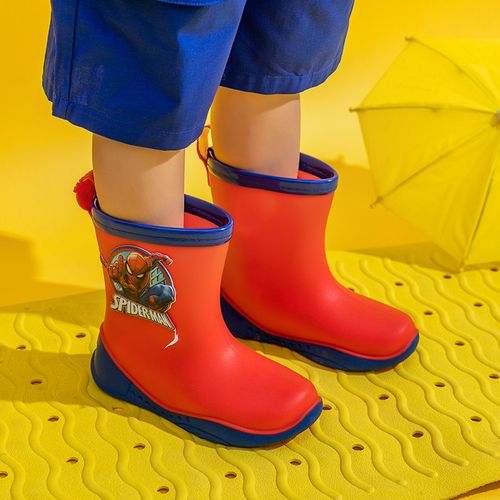迪士尼儿童男童女童小孩学生防滑中筒蜘蛛侠四季雨靴