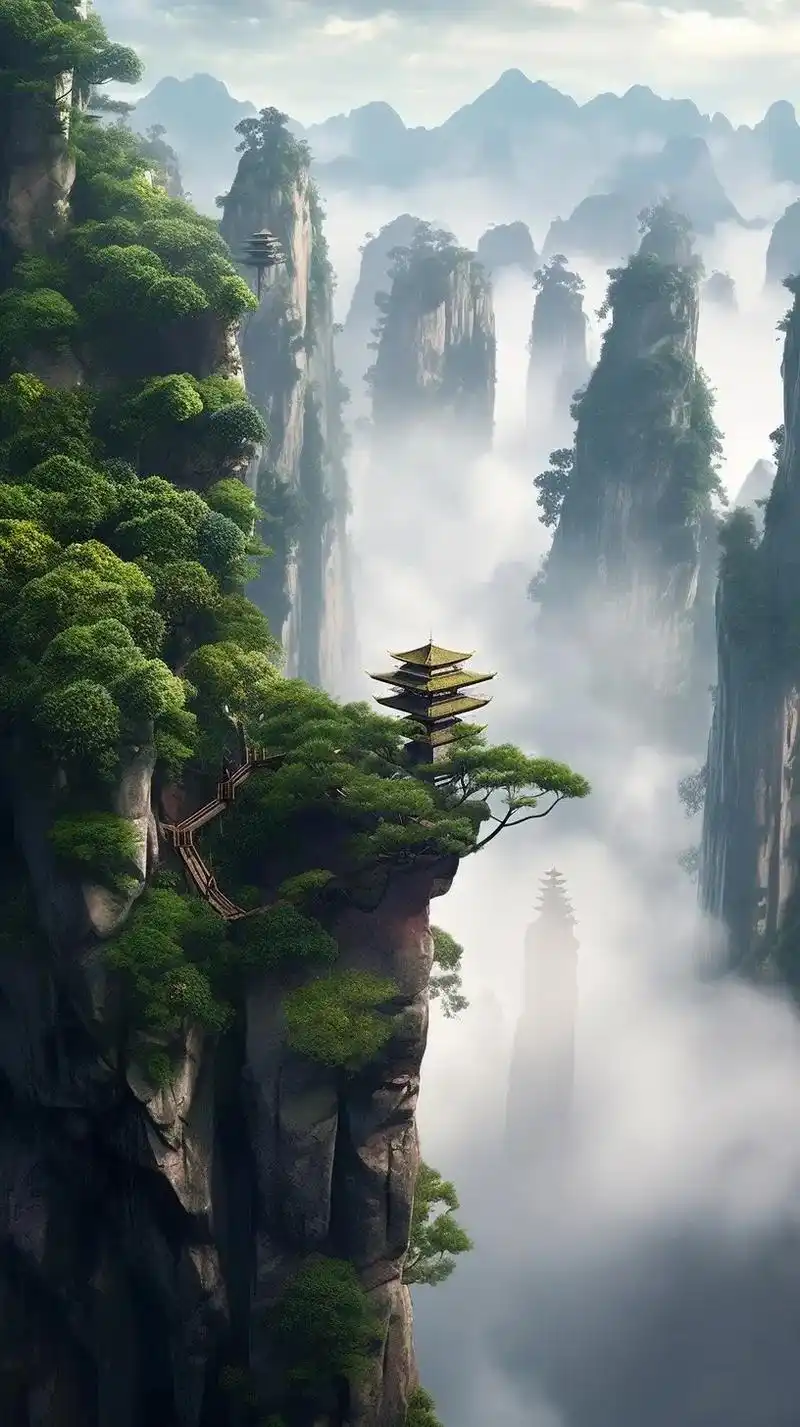 自然奇观.自然创造的山峰风景,仿佛来自童话世界.山峰的峭壁, - 抖音