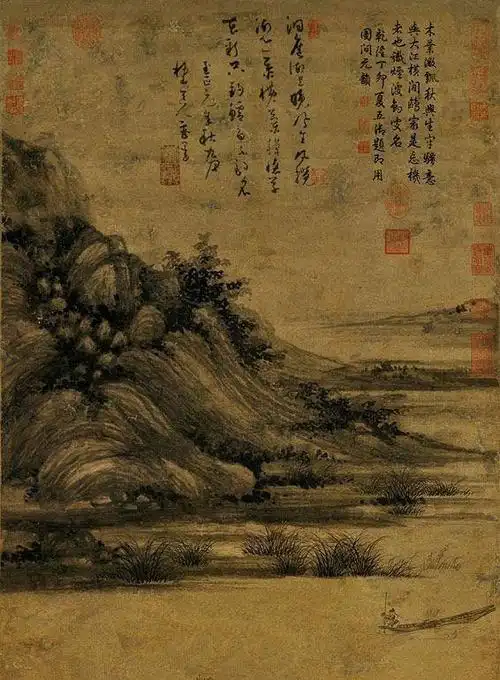 吴镇《洞庭渔隐图》——元代画家的清高孤洁和避世脱俗