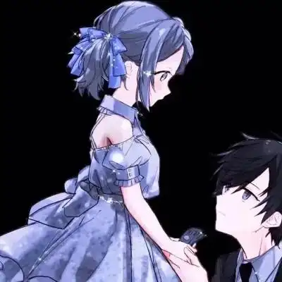 卡通情侣头像一左一右配对动漫超火图片