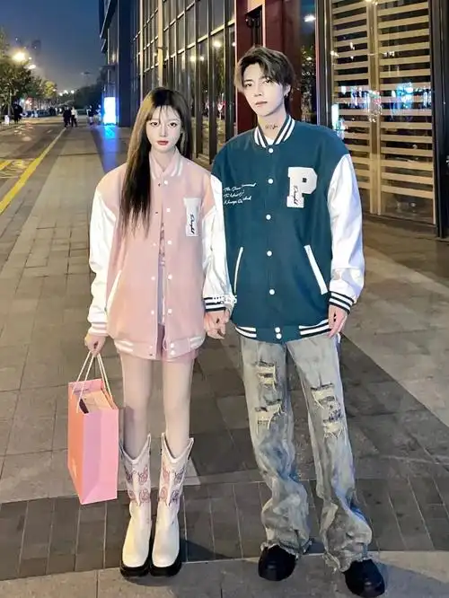 158&175甜系情侣穿搭|粉色真是女孩子的少女_情侣穿搭_少女心